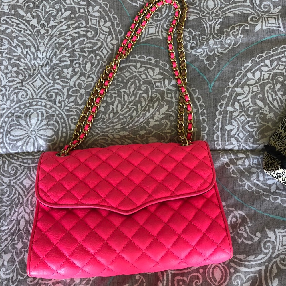 Rebecca Minkoff Large Quilted Affair Neon Pink